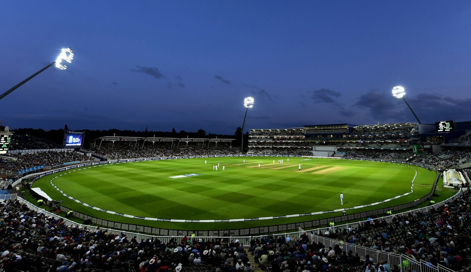 A cricket pitch and stumps