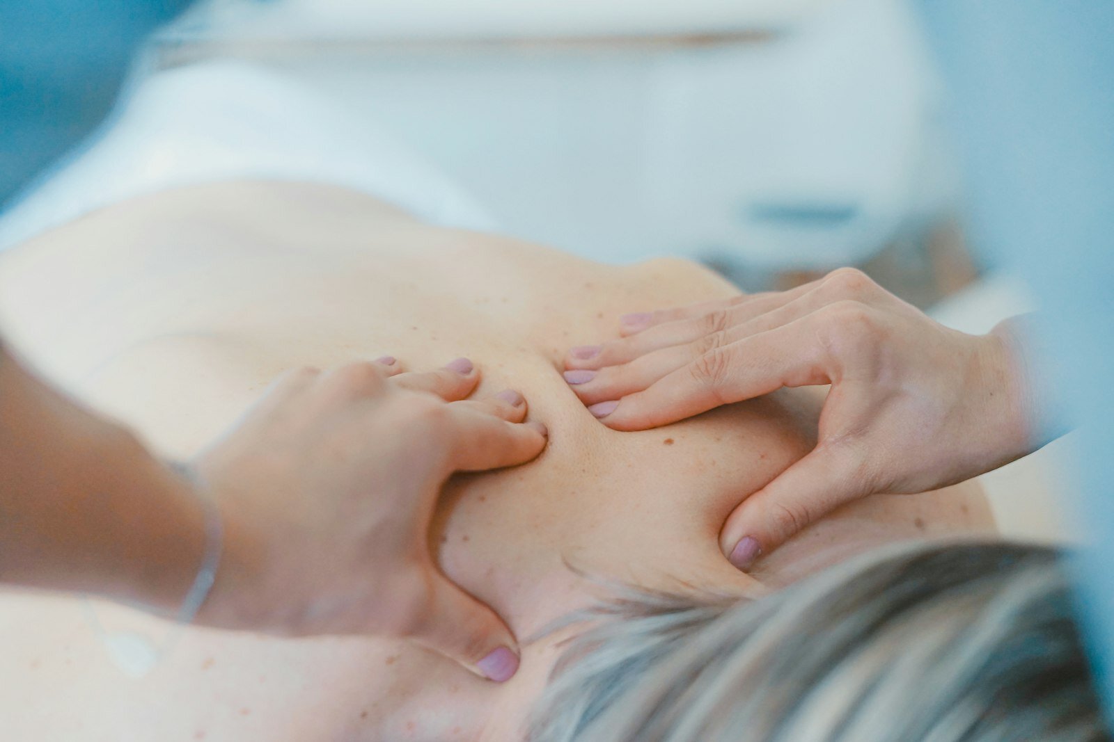 A relaxing back massage at a spa